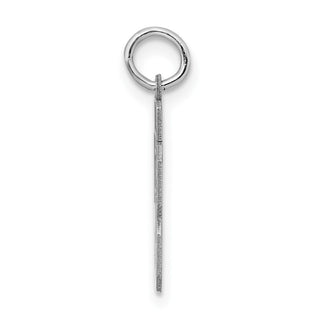 Sterling Silver Rhodium-plated Small Satin Number 53 Charm