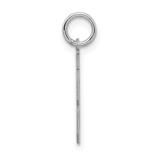 Sterling Silver Rhodium-plated Small Satin Number 58 Charm