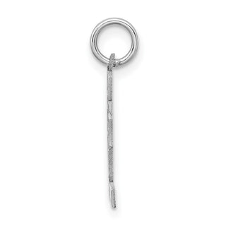 Sterling Silver Rhodium-plated Small Satin Number 62 Charm