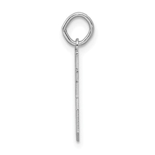 Sterling Silver Rhodium-plated Small Satin Number 65 Charm