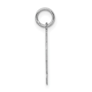 Sterling Silver Rhodium-plated Small Satin Number 72 Charm
