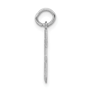 Sterling Silver Rhodium-plated Small Satin Number 85 Charm