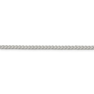 24" Sterling Silver 2.55mm Diamond-cut Square Franco Chain Necklace