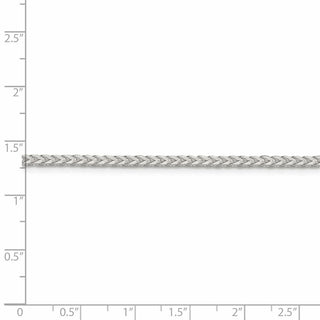 26" Sterling Silver 2.55mm Diamond-cut Square Franco Chain Necklace