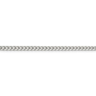 26" Sterling Silver 3.4mm Diamond-cut Square Franco Chain Necklace