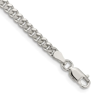 8" Sterling Silver 3.25mm Domed Curb Chain Bracelet