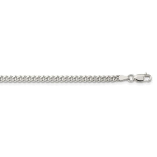 26" Sterling Silver 3.25mm Domed Curb Chain Necklace