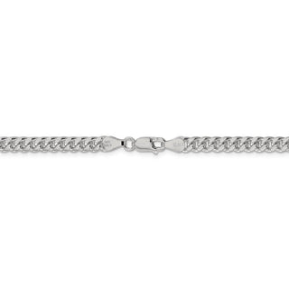 8" Sterling Silver 5mm Domed w/ Side Diamond-cut Curb Chain Bracelet