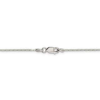 30" Sterling Silver 1.2mm Patterned Diamond-cut Snake Chain Necklace