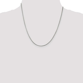 20" Sterling Silver 1.5mm Diamond-cut Flat Snake Chain Necklace