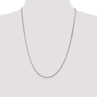 24" Sterling Silver 1.5mm Diamond-cut Flat Snake Chain Necklace