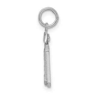 Sterling Silver Small Diamond-Cut #00 Charm