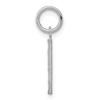 Sterling Silver Small Diamond-Cut #1 Charm