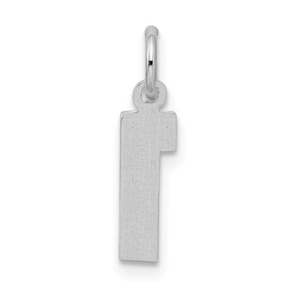 Sterling Silver Small Diamond-Cut #1 Charm