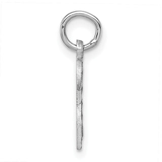 Sterling Silver Small Diamond-Cut #2 Charm
