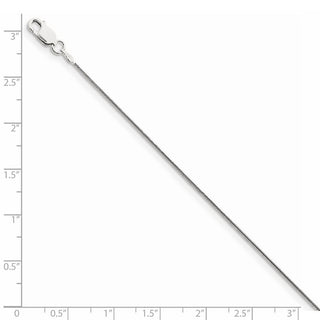24" Sterling Silver Rhodium-plated .8mm Round Snake Chain