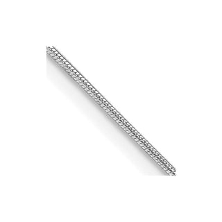 24" Sterling Silver Rhodium-plated .8mm Round Snake Chain