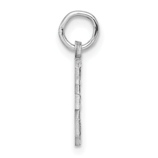 Sterling Silver Small Diamond-Cut #3 Charm