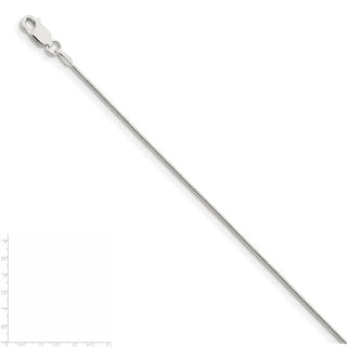 9" Sterling Silver 1mm Snake Chain Anklet