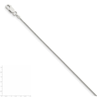 14" Sterling Silver 1mm Snake Chain Necklace