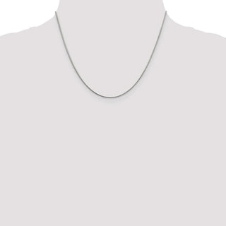 18" Rhodium-plated Sterling Silver 1mm Round Snake Chain Necklace