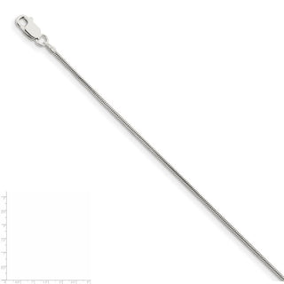 30" Sterling Silver 1.2mm Snake Chain Necklace