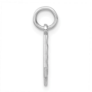 Sterling Silver Small Diamond-Cut #4 Charm