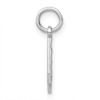 Sterling Silver Small Diamond-Cut #4 Charm