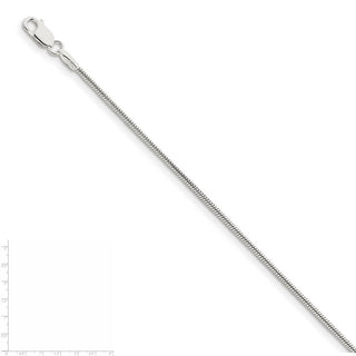 24" Sterling Silver 1.5mm Snake Chain Necklace