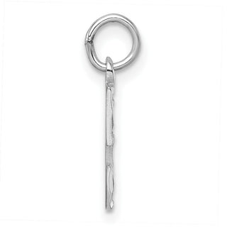 Sterling Silver Small Diamond-Cut #5 Charm
