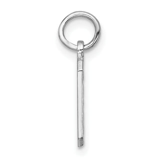 Sterling Silver Small Diamond-Cut #6 Charm
