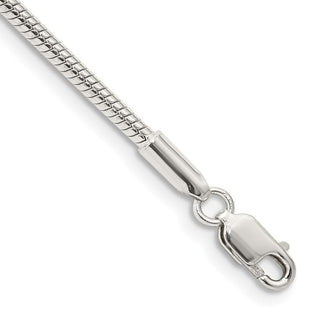 7" Sterling Silver 2mm Snake Chain Bracelet