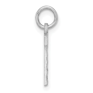 Sterling Silver Small Diamond-Cut #7 Charm