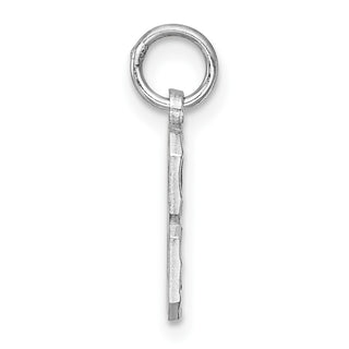 Sterling Silver Small Diamond-Cut #8 Charm