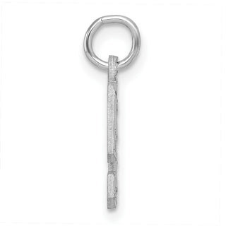 Sterling Silver Small Diamond-Cut #9 Charm