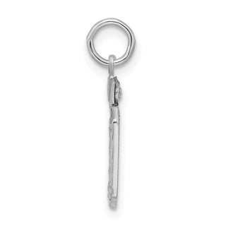Sterling Silver Rhodium-plated Small #10 Charm