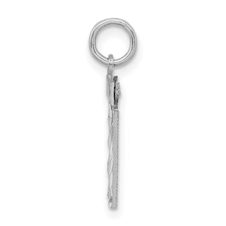 Sterling Silver Rhodium-plated Small #11 Charm