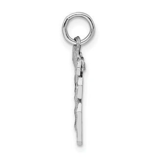 Sterling Silver Rhodium-plated Small #16 Charm