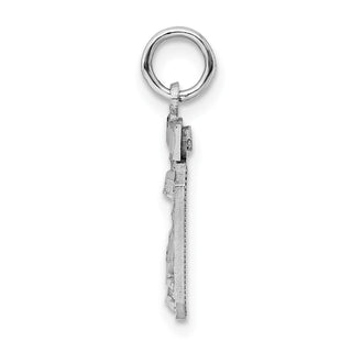 Sterling Silver Rhodium-plated Small #20 Charm