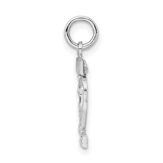 Sterling Silver Rhodium-plated Small #22 Charm
