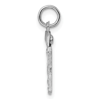 Sterling Silver Rhodium-plated Small #23 Charm