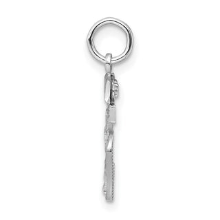 Sterling Silver Rhodium-plated Small #25 Charm