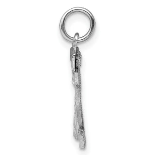 Sterling Silver Rhodium-plated Small #32 Charm