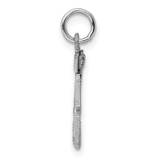 Sterling Silver Rhodium-plated Small #33 Charm