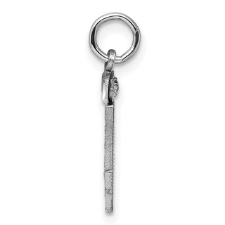 Sterling Silver Rhodium-plated Small #34 Charm