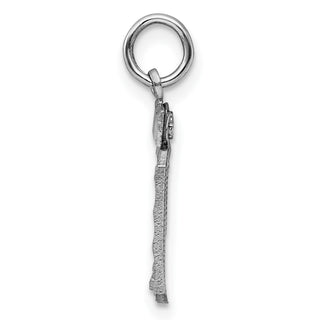 Sterling Silver Rhodium-plated Small #39 Charm