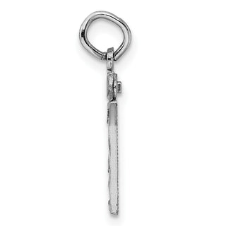 Sterling Silver Rhodium-plated Small #47 Charm
