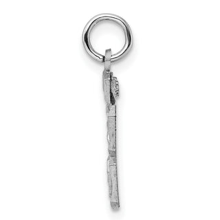 Sterling Silver Rhodium-plated Small #53 Charm