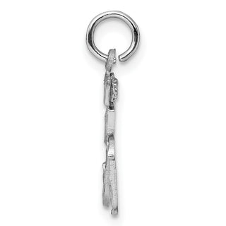 Sterling Silver Rhodium-plated Small #55 Charm