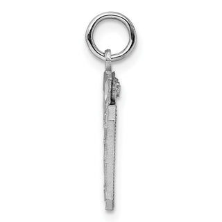 Sterling Silver Rhodium-plated Small #60 Charm